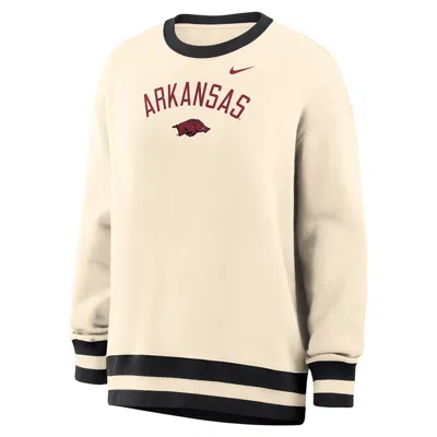 Nike Women's Phoenix (arkansas) Oversized Crew-neck Sweatshirt In Neutral