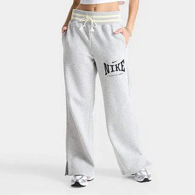 Nike Women's Phoenix Fleece Athletic Dept. High-waisted Wide-leg Sweatpants In White