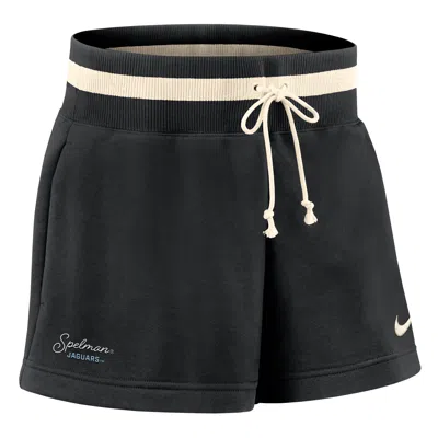 Nike Women's Phoenix Fleece College (spelman College) Mid-rise 4" Shorts In Black