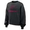 Nike Women's Phoenix Fleece Gymnastics Crew-neck Sweatshirt In Black