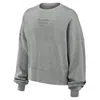 Nike Women's Phoenix Fleece Gymnastics Crew-neck Sweatshirt In Gray