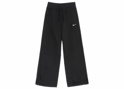 Pre-owned Nike Women's Phoenix Fleece High Waisted Wide Leg Sweatpants In Black/sail
