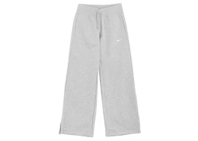 Pre-owned Nike Women's Phoenix Fleece High Waisted Wide Leg Sweatpants In Dark Grey Heather