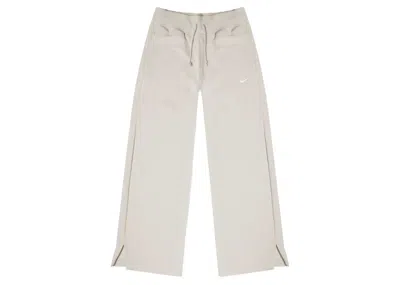 Pre-owned Nike Women's Phoenix Fleece High Waisted Wide Leg Sweatpants In Light Orewood Barn/sail