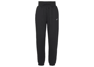Pre-owned Nike Women's Phoenix Fleece Highwaisted Oversized Sweatpants In Black/sail