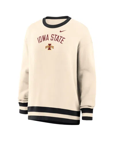 Nike Women's Phoenix Fleece Oversized Graphic Sweatshirt In Neutral