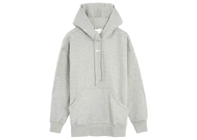 Pre-owned Nike Women's Phoenix Fleece Oversized Pullover Hoodie In Dark Grey Heather/sail In Gray