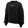 Nike Women's Phoenix Fleece Softball Crew-neck Sweatshirt In Black