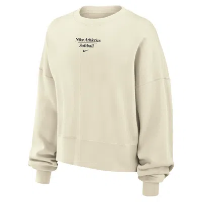 Nike Women's Phoenix Fleece Soccer Crew-neck Sweatshirt In Neutral