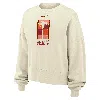 Nike Women's Phoenix Fleece Tennis Crew-neck Sweatshirt In White