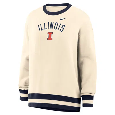 Nike Women's Phoenix (illinois) Oversized Crew-neck Sweatshirt In Neutral