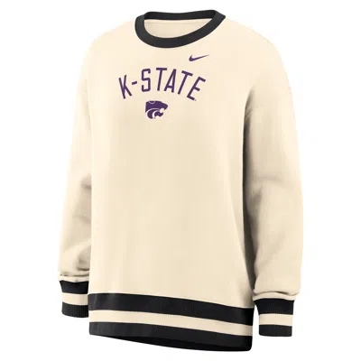 Nike Women's Phoenix (kansas State) Oversized Crew-neck Sweatshirt In Brown