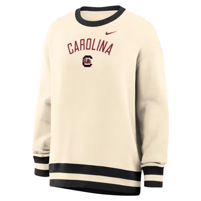 Nike Women's Phoenix (south Carolina Gamecocks) Oversized Crew-neck Sweatshirt In Brown