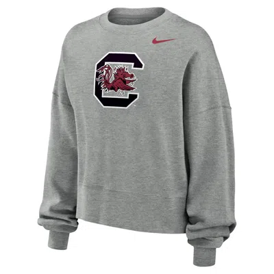 Nike Women's Phoenix (south Carolina Gamecocks) Oversized Crew-neck Sweatshirt In Gray