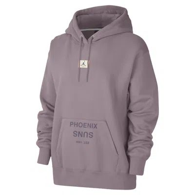 Nike Women's Phoenix Suns Flight Fleece Jordan Nba Satin-lined Pullover Hoodie In Purple