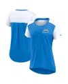 Nike Women's Powder Blue Los Angeles Chargers Performance Fashion T-shirt In Blue