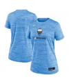 Nike Women's Powder Blue Milwaukee Brewers Authentic Collection City Connect Velocity Performance T-shirt In Powder Blue
