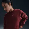 Nike Women's Prima Dri-fit Oversized Crew-neck Cropped Top In Red
