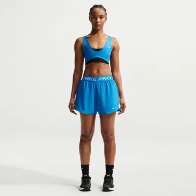 Nike Women's  Pro 2-in-1 Shorts In Blue