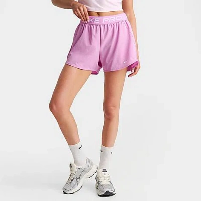 Nike Women's Pro 2-in-1 Shorts In Pink
