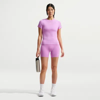 Nike Women's  Pro 365 5" Mid-rise Shorts In Purple