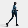 Nike Women's Pro 365 Dri-fit Cropped Long-sleeve T-shirt In Armory Navy/white