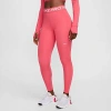 Nike Women's Pro 365 High-waisted 7/8 Mesh Panel Leggings In Aster Pink/white