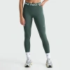 Nike Women's Pro 365 High-waisted 7/8 Mesh Panel Leggings In Vintage Green