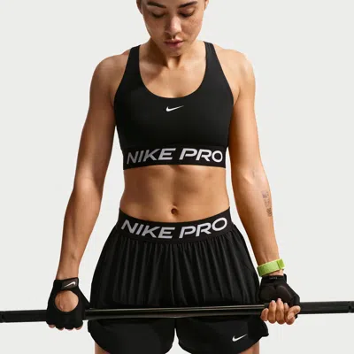 Nike Women's  Pro 365 Light-support Non-padded Sports Bra In Black