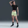 Nike Women's  Pro 365 Mid-rise 3" Shorts In Yellow