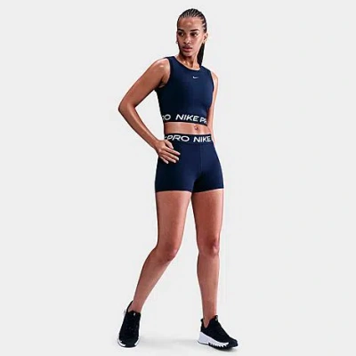 Nike Women's Pro Dri-fit Crop Tank Top In Blue