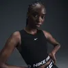 Nike Women's  Pro Dri-fit Cropped Tank Top In Black/white