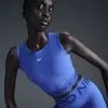 Nike Women's  Pro Dri-fit Cropped Tank Top In Blue
