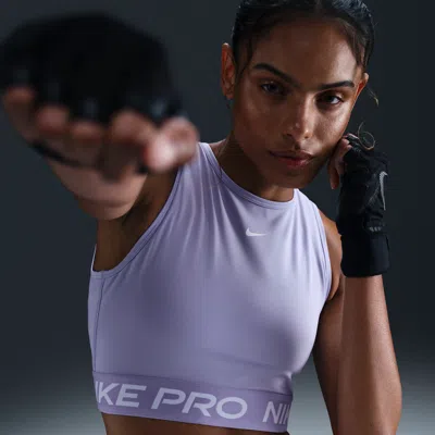 Nike Women's  Pro Dri-fit Cropped Tank Top In Purple