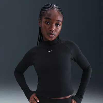 Nike Women's  Pro Dri-fit Long-sleeve Top In Black