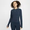 Nike Pro Dri-fit Long Sleeve Top In Blue