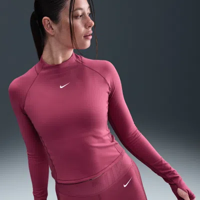 Nike Women's  Pro Dri-fit Long-sleeve Top In Purple