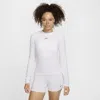 Nike Pro Dri-fit Long Sleeve Top In White