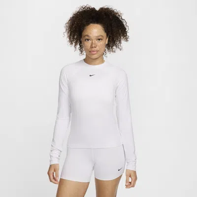 Nike Women's  Pro Dri-fit Long-sleeve Top In White