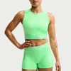 Nike Women's  Pro Dri-fit Cropped Tank Top In Green