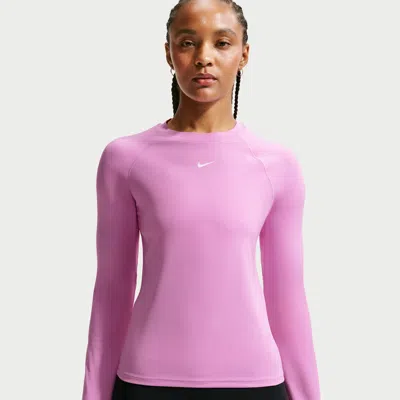 Nike Women's  Pro Dri-fit Long-sleeve Top In Purple