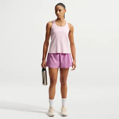 Nike Women's  Pro Dri-fit Mid-rise Brief-lined 3" Woven Shorts In Purple