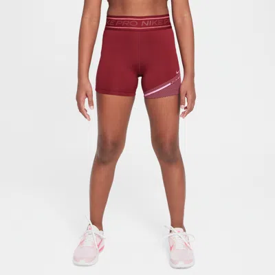 Nike Kids' Women's  Pro Girls' Dri-fit 3" Shorts In Red