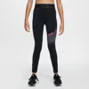 Nike Women's  Pro Girls' Dri-fit Mid-rise Leggings In Black