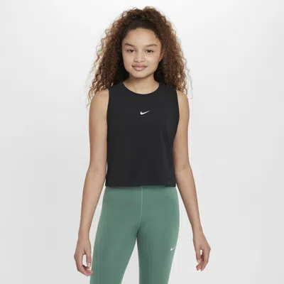 Nike Kids' Women's  Pro Girls' Dri-fit Training Tank Top In Black/ White