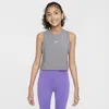 Nike Women's  Pro Girls' Dri-fit Training Tank Top In Grey
