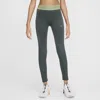 Nike Women's  Pro Girls' Therma-fit Mid-rise Leggings In Green