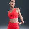 Nike Women's  Pro Indy Plunge Medium-support Padded Sports Bra In Red
