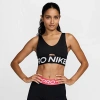 Nike Women's Pro Indy Plunge Sports Bra In Black/white/white