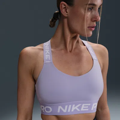 Nike Women's  Pro Light-support Padded Sports Bra In Purple